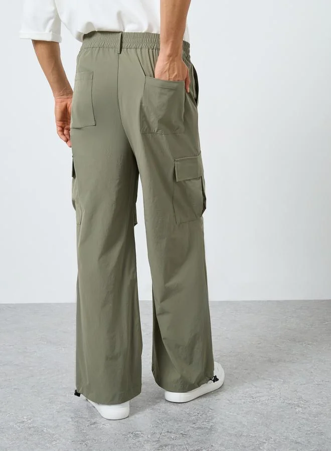 Styli  Men Oversized Front Pleat Cargo Pants for Men | Best Price UAE